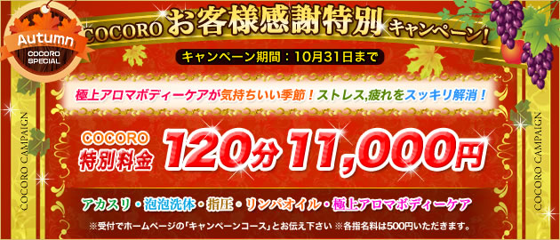 秋のお客様感謝キャンペーン